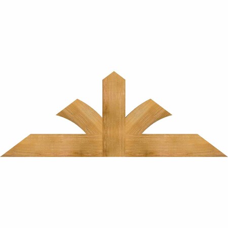 Ekena Millwork Richland Rough Sawn Timber Gable Bracket, Western Red Cedar, 60"W x 22"H x 2"D x 6"F, 9/12 Pitch GBW060X22X0206RIC00RWR